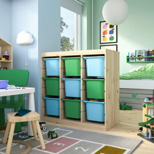 IKEA TROFAST Storage Unit with 9 Boxes 93x44x91cm