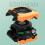 Multifunktions-Halsventilator mit Halterung für den Außenbereich (Orange)HY 6