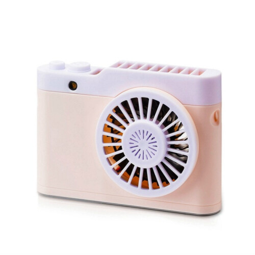 Draagbare mini USB oplaadbare cameraventilator, nekventilator (roze)HY 1