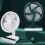 F702 Automatic Shaking Desktop Electric Fan with LED Display (Green)HY 2