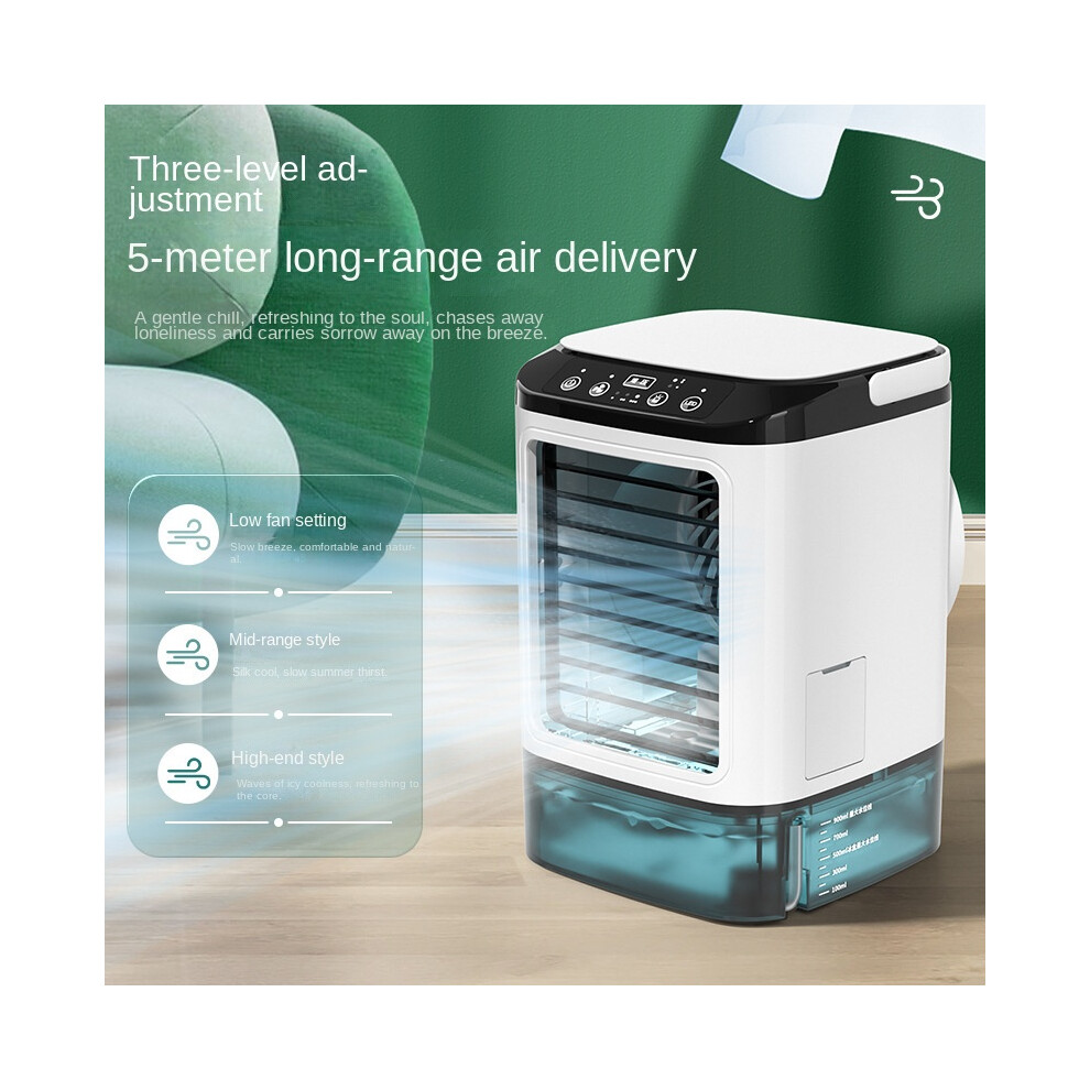 Portable Usb Air Cooler With Mist Humidifier Mini Desk Fan For Home Office Bedroom 8582579621395