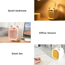 Mini Climatizador Gato USB com Humidificador Cinzento
