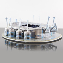 (154) 3D Puzzle Stadium Football Etihad Model Realistic 47 Pieces Easy Assembly No Glue Ideal Gift for Fans Develops Manual Skills Compact Size