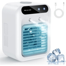 Mini Climatizador USB com Humidificador para Quarto e Escritório