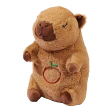 (Brown Capybara) Baby Musical Capybara Plush with Breathing Motion, Anxiety Relief Capybara Calming Snuggle Plush for Boys Girls Gift