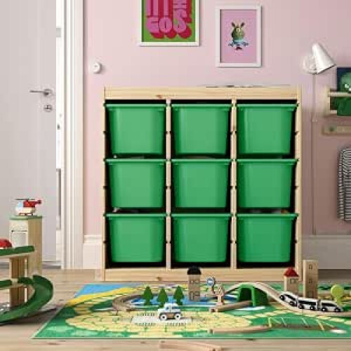 IKEA TROFAST Storage Unit with 9 Boxes 93x44x91cm