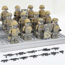 12pcs Military Figures Set, Camouflage Special Forces Figures, Mini Soldiers Military Base Toys with Weapons