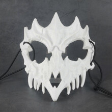 (E) Halloween Skull Party Mask Anime Dragon God Skeleton Half Face Dress Up Dragongod Yaksha Tengu Tooth Skullmask