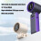 Portable Handheld Fan with 100Speed Cooling Control Cold Compress USB Rechargeable TypeC Green 5