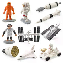 Astronaut Model Set 10pcs Space Shuttle Rocket Toys Miniature Spaceman Car Interior Ornaments