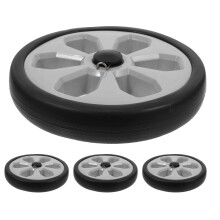 4St Zwarte ABS-Rollerwielen Voor Winkelwagen, Belastbaar En Stil