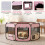 PawHut Parque para Mascota Rosa 90 x 90 x 41cm 6