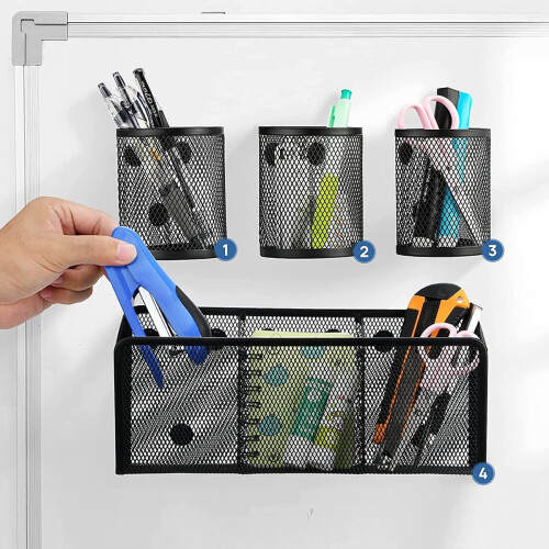 Magnetic Pencil Holder Black 5 Pack 2