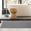 Textured washable hallway runner rug, neutral grey, 2 ft x 2