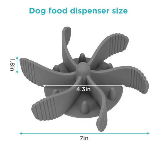 Silicone Slow Feeder Dog Bowl Insert Grey 1