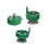 Badge button mould set green 44mm round interchangeable 2