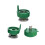 Badge button mould set green 44mm round interchangeable 3