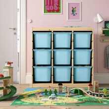 IKEA TROFAST Storage Unit with 9 Boxes 93x44x91cm