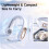 Ventilateur cou blanc sans pales, 5 vitesses écran LED rechargeable 1