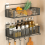 Cast Iron Hanging Kitchen Basket Food-Safe Wall Mount 2