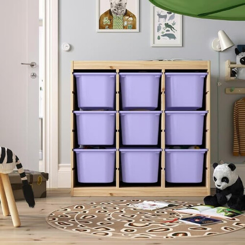 IKEA TROFAST Storage Unit with 9 Boxes 93x44x91cm