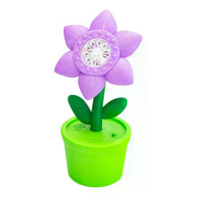 (Purple) Kids Funny Gift Cute Sunflower Bubble Machine Toy Portable Cool Lights And Dreamy Music Automatic