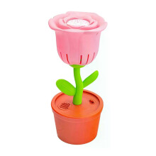 (Pink) Kids Funny Gift Cute Sunflower Bubble Machine Toy Portable Cool Lights And Dreamy Music Automatic