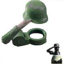 (green) Soldier Salute Beer Bottle Helmet, Fun Bottle Opener with Saluting Pose, Bottle Caps for BBQ Party Bar, Soldier Beer Enthusiasts Gift