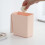 QTBIUQ plastic rectangular trash can with lid pink 4