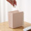 QTBIUQ plastic rectangular trash can with lid pink 2