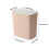 QTBIUQ plastic rectangular trash can with lid pink 3