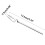 Stainless Steel Fruit Fork Long Handle 0.98x5.7 inch 2