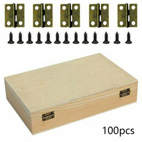 Small Box Hinges for Jewelry Boxes Retro Butt Style 100 pcs 1