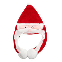 (D) Christmas Gifts Santa Pinching Moving Ears Hat Elk Headgear Headdress Decorations