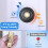 Front Door Round Iron Doorbell Button Black Wired LED 7