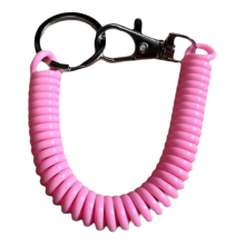Cordon porte-clés rétractable avec enrouleur spiralé pour le poignet, bracelet flexible en matériau durable et surface lisse évitant les nœuds,