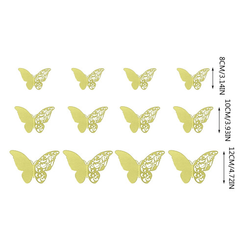 Butterfly Wall Sticker 3D Hollow Pearl 1 Roll 2
