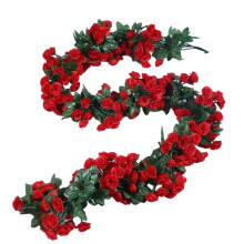 Hera Rosa Pendente para Uso Interno e Externo, Trepadeira de Rosas Artificial com Flores de Seda de Aparência Natural e Folhas Realistas, Planta