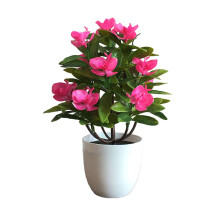 Miniplantas artificiales artesanales, flores de plástico realistas en maceta para la decoración de la sala de estar, el jardín y el balcón.