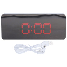 Réveil facile à régler, réveil puissant pour les gros dormeurs, surface miroir élégante, cadeau idéal et bel objet de décoration, réveil de