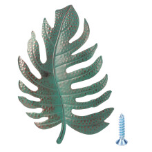 Sculpture en métal en forme de feuille, décoration murale tropicale, matériau en fer de haute qualité assurant durabilité et valeur ornementale