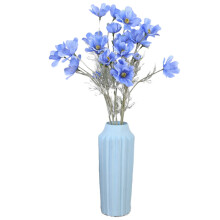 Flexibler Stahldrahtstiel, himmelblaue künstliche Blumen für müheloses Arrangieren, naturgetreues Aussehen für realistische Dekoration,