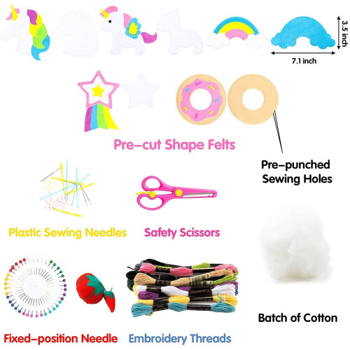 Kit de couture pour enfants avec feutrine - Loisirs créatifs éducatifs 1