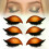 (Orange) Eyelash Stickers Adjustable Quick Eye Makeup Eyeshadow Eyelash Combination Reusable False Eyelashes For Beginner 1