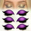 (Purple) Eyelash Stickers Adjustable Quick Eye Makeup Eyeshadow Eyelash Combination Reusable False Eyelashes For Beginner 1