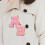 English letter cloth stickers pink polyester 26 pcs 5