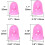 WOVTE16 Fingertips Silicone Needles 4 Sizes Pink 3