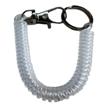 Bracelet porte-clés flexible, enrouleur spiralé avec ressort anti-perte, matériaux de qualité supérieure pour un design souple et flexible,
