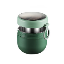Bocal alimentaire isotherme avec joint sous vide, rĂ©cipients Ă lunch Ă couvercle Ă boucle pour repas allant au micro-ondes, rĂ©cipients Ă