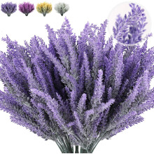 Decoración romántica para bodas: 8 ramos de lavanda artificial, perfectos para crear ramos de novia artificiales, frescura durante todo el año,